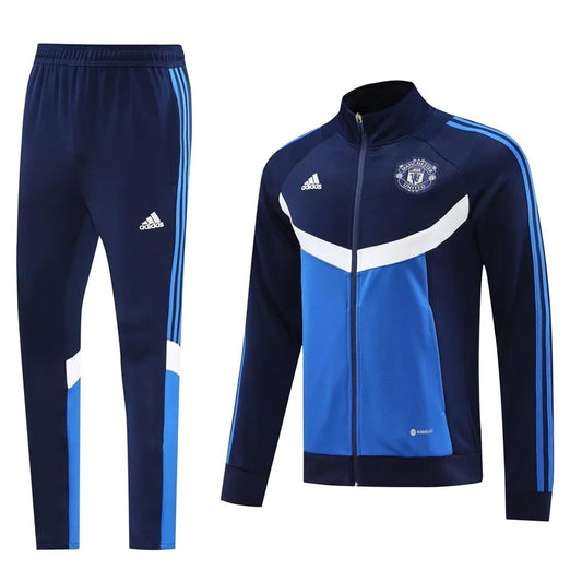 Manchester United 25/26 Adidas Men's Track Suit - Navy Blue