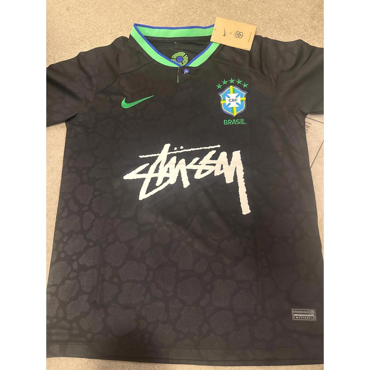 Brazil x Stüssy Nike Fashion Collab Concept Jersey - Black