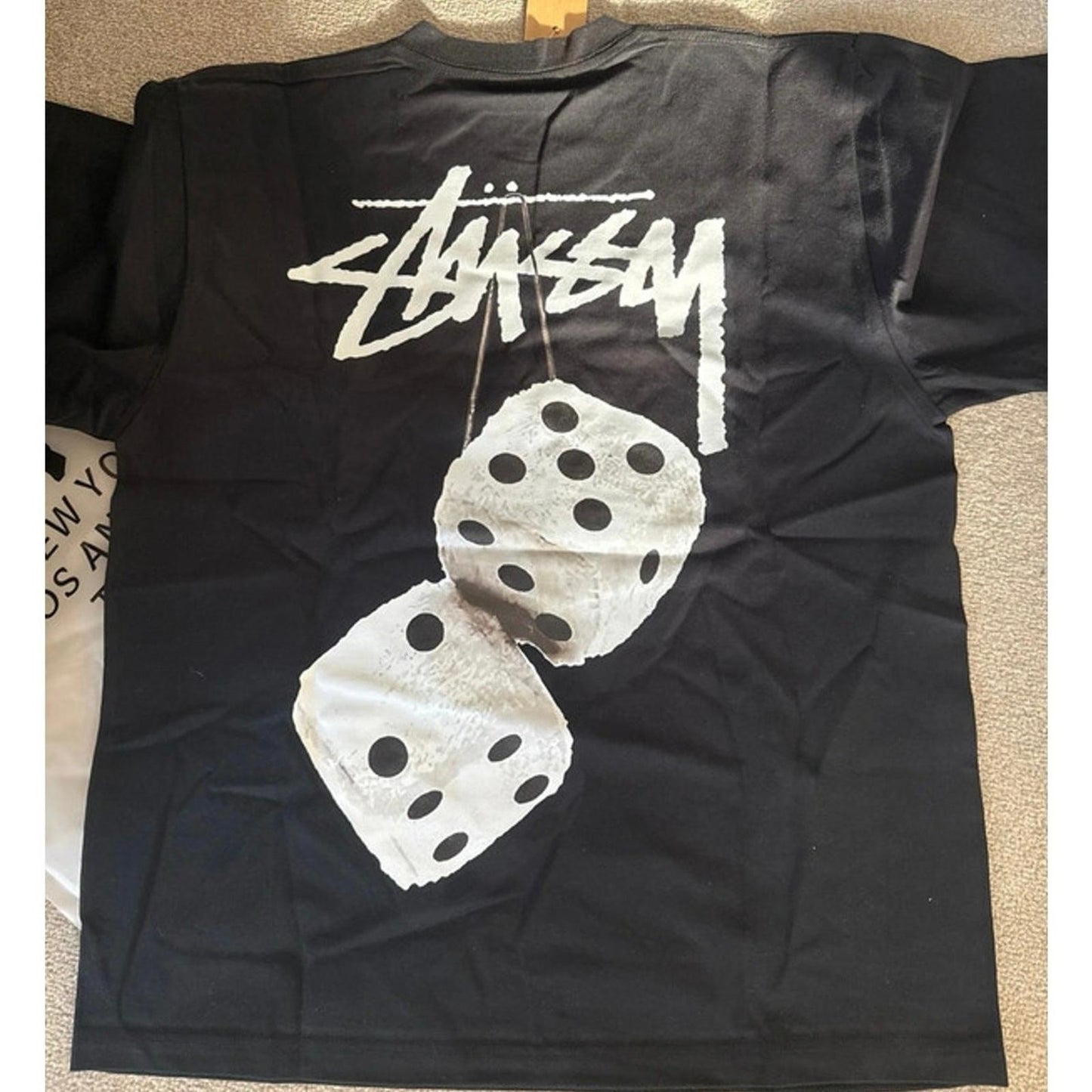 Stüssy Fuzzy Dice T-shirt - Black - Size Small