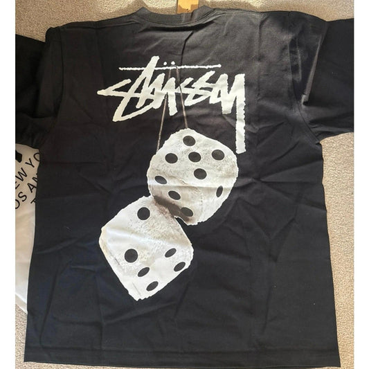 Stüssy Fuzzy Dice T-shirt - Black - Size Small