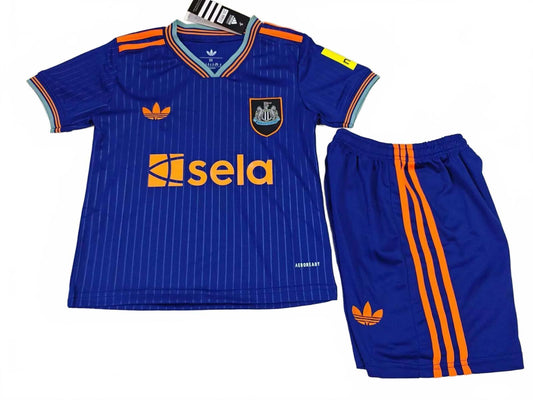 Newcastle 25/26 Adidas Kids Third Kit - Blue - Inc Socks