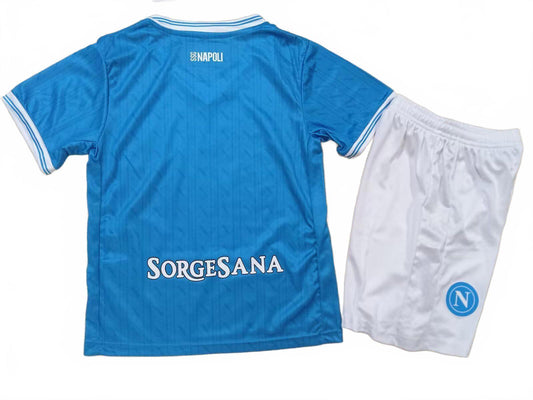 Napoli 25/26 EA7 Kids Home Kit - Blue - Inc Socks