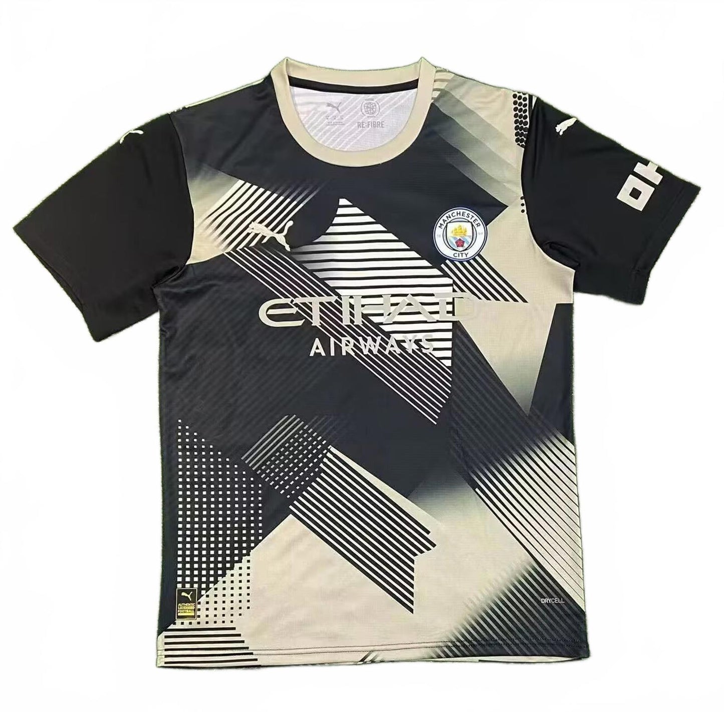 Manchester City 25/26 Puma Concept Jersey - Geometric Black & Beige