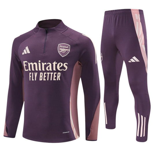 Arsenal Adidas Kids Tracksuit - Purple