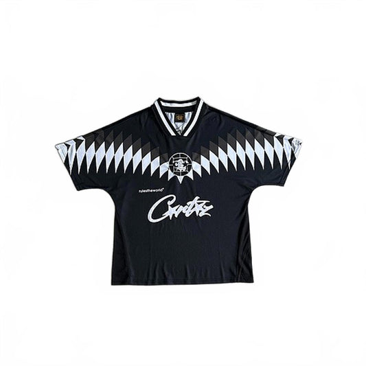 Corteiz RTW Club America Football Jersey - Black and White - Size Large