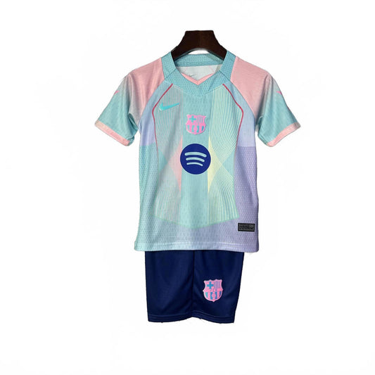 Barcelona 25/26 Nike Kids Kit - Pale Blue - Inc Socks