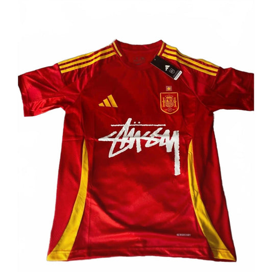 Spain x Stüssy Fashion Collab Home Jersey - Red - Size Large