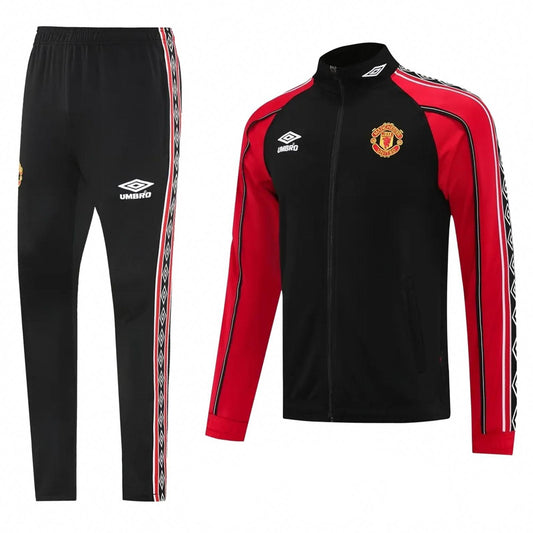 Manchester United 25/26 Umbro Men's Tracksuit - Black and Red
