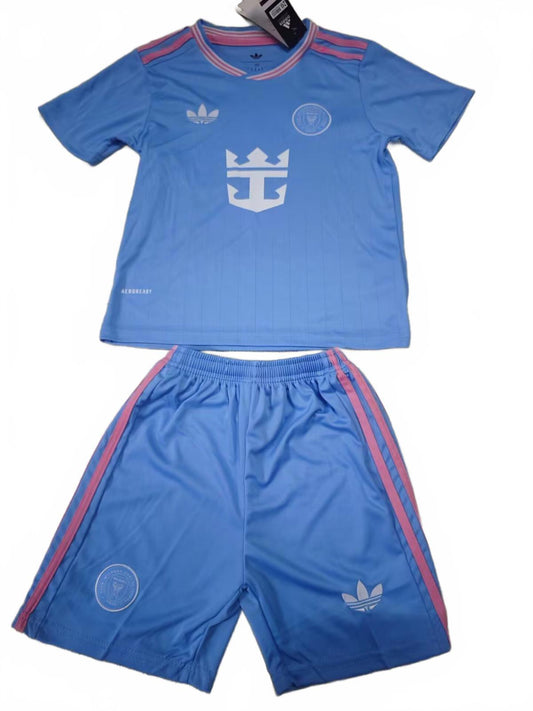 Inter Miami 25/26 Adidas Kids Third Kit - Blue - Inc Socks