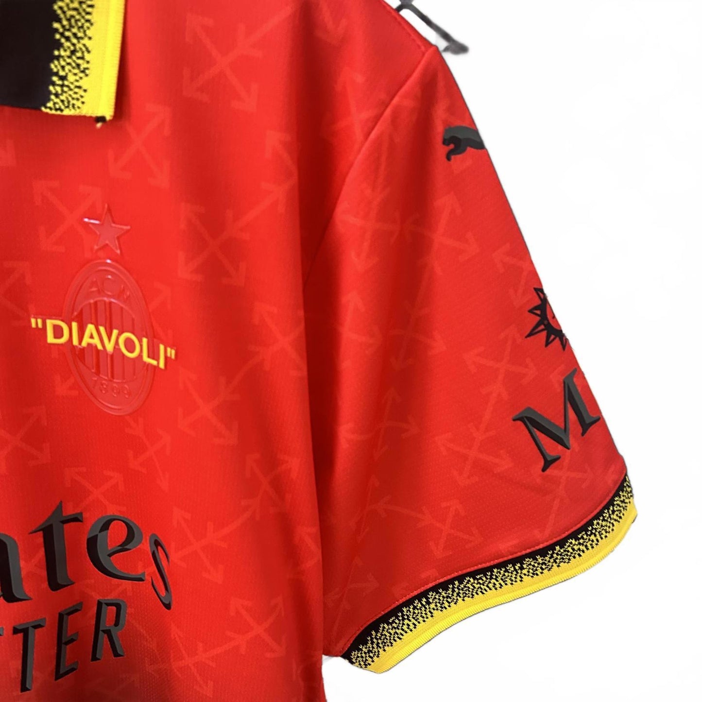 AC Milan Puma x Off White Collaboration Jersey - Fan Version