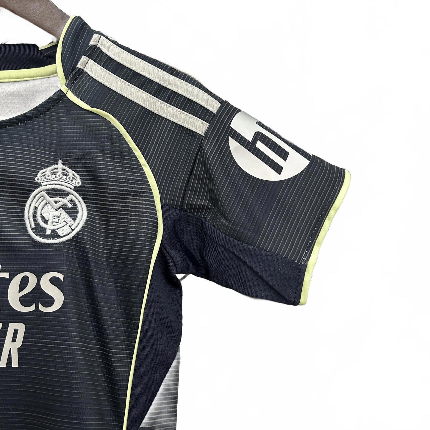 Real Madrid 25/26 Adidas Kids Away Kit - Black - Inc Socks