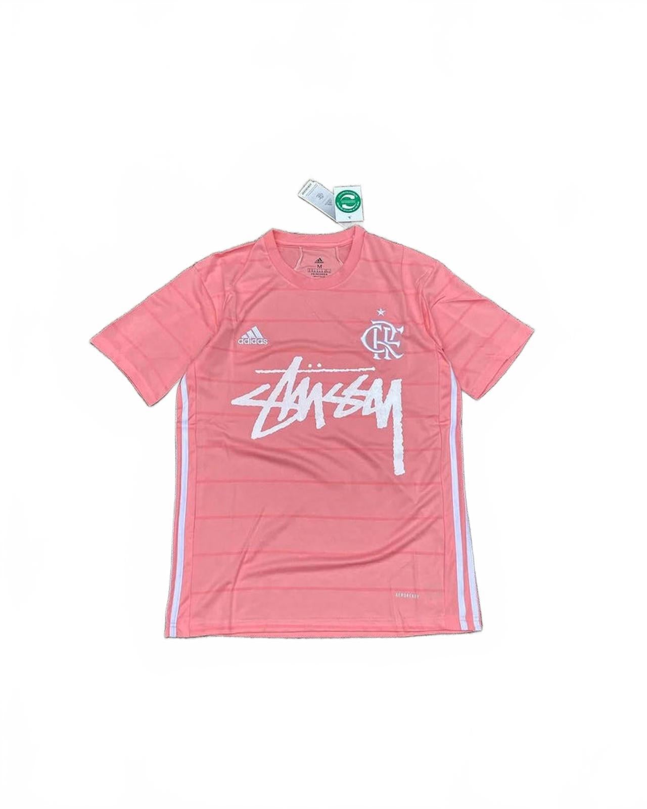 Flamengo Stüssy Adidas Fashion Collab Jersey - Pink - Size Small