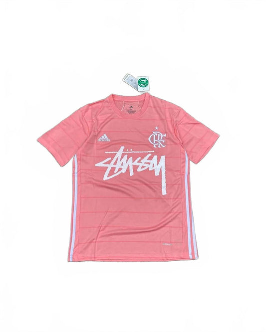 Flamengo Stüssy Adidas Fashion Collab Jersey - Pink - Size Small