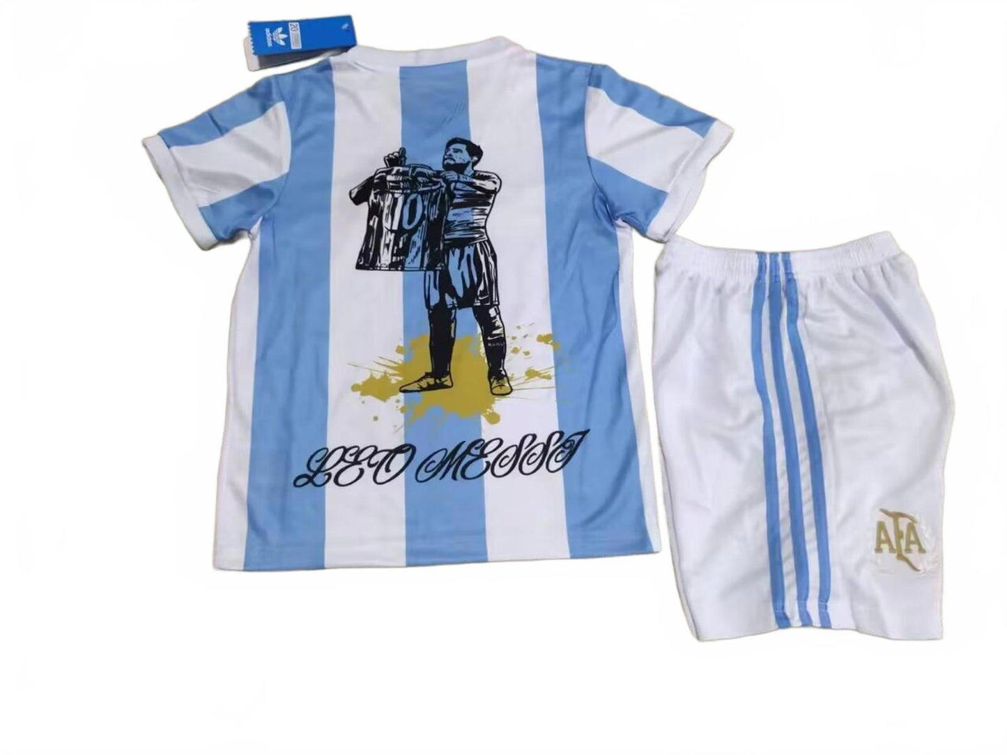 Argentina 25/26 Adidas Kids Home Kit - Messi - Inc Socks