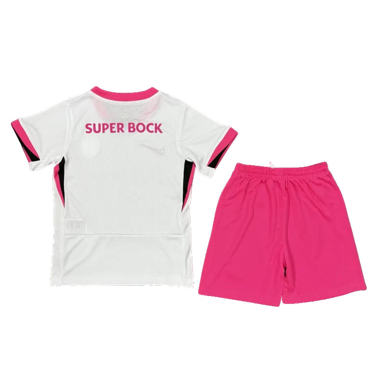 Sporting Lisbon 25/26 Nike Kids Football Kit - Pink & White - Inc Socks