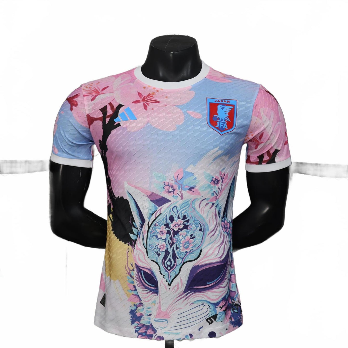 Japan Adidas Football Jersey - Cherry Blossom Design - Size Large
