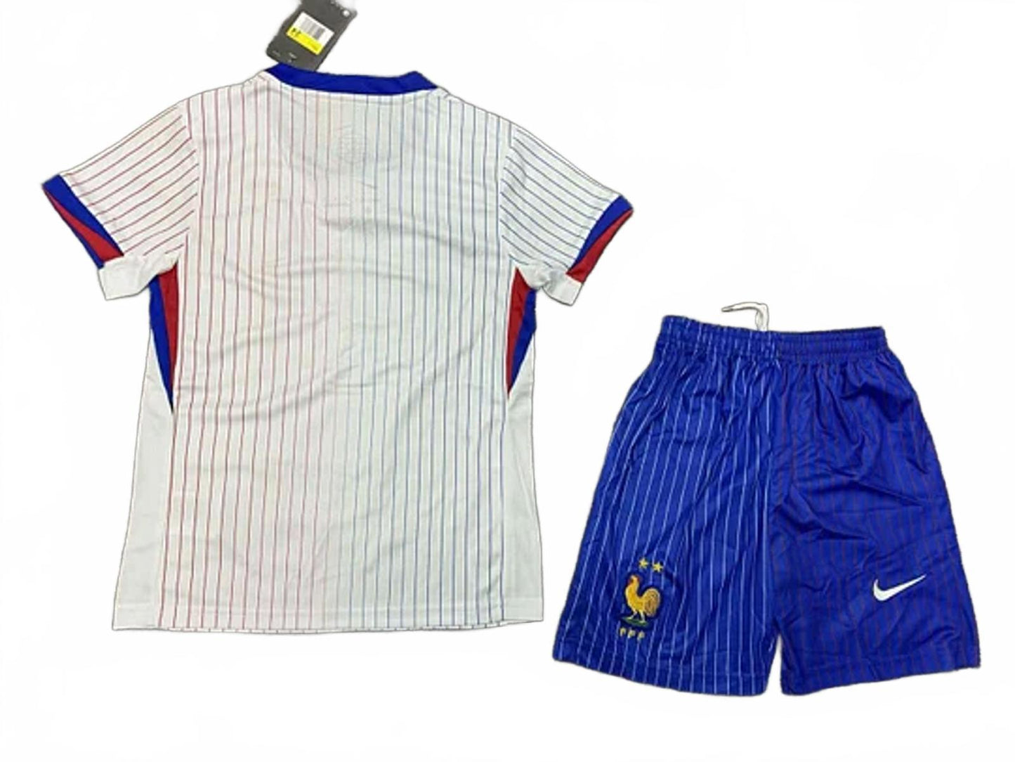 France 2024 Nike Kids Away Kit - White - Inc Socks