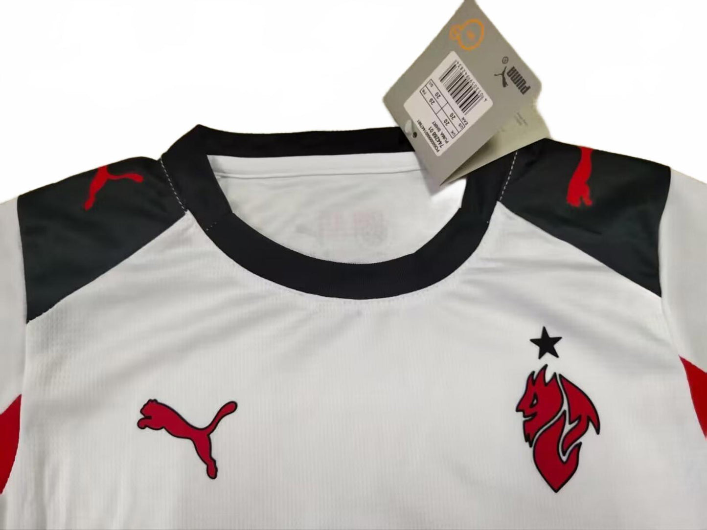 AC Milan 25/26 Puma Kids Away Kit - White - Inc Socks