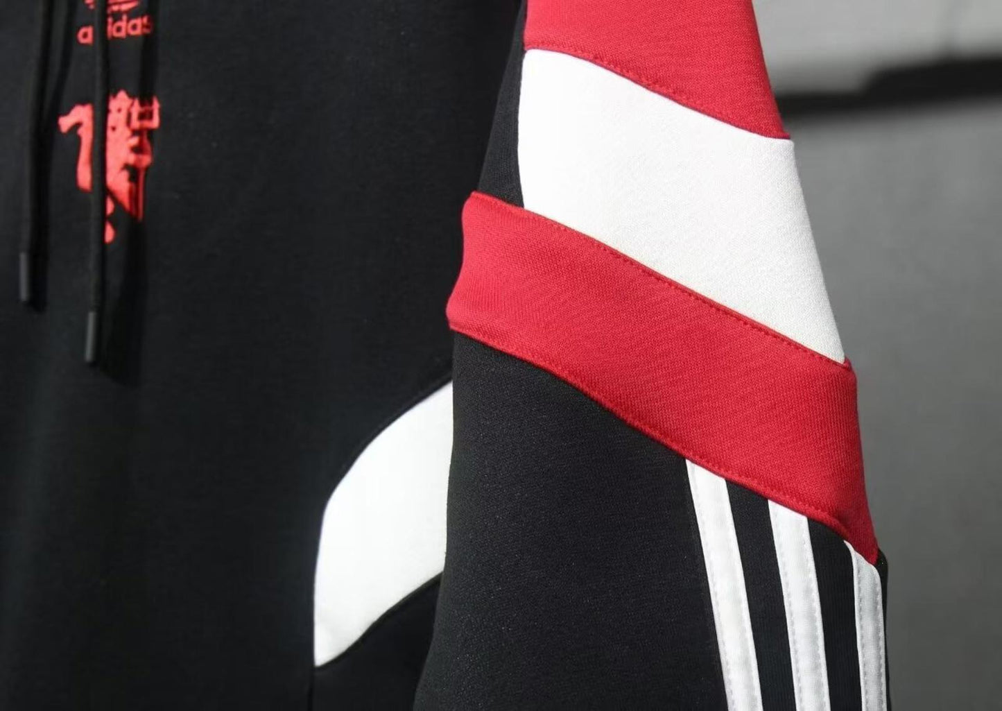 Manchester United Adidas Originals LFSTR Black & Red Hoody