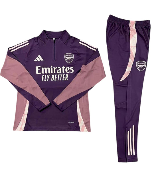 Arsenal Adidas Kids Tracksuit - Purple