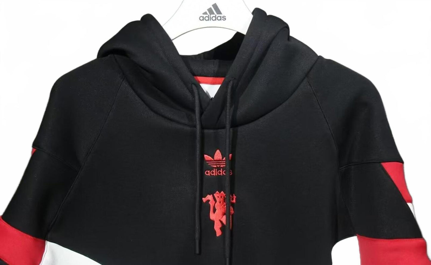 Manchester United Adidas Originals LFSTR Black & Red Hoody