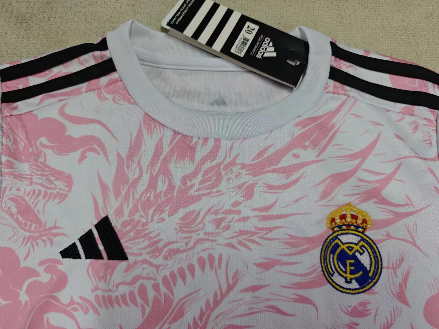 Real Madrid 25/26 Adidas Kids Dragon Kit - Pink - Inc Socks