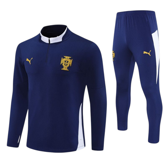 Portugal 25/26 Puma Kids Tracksuit – Navy & White