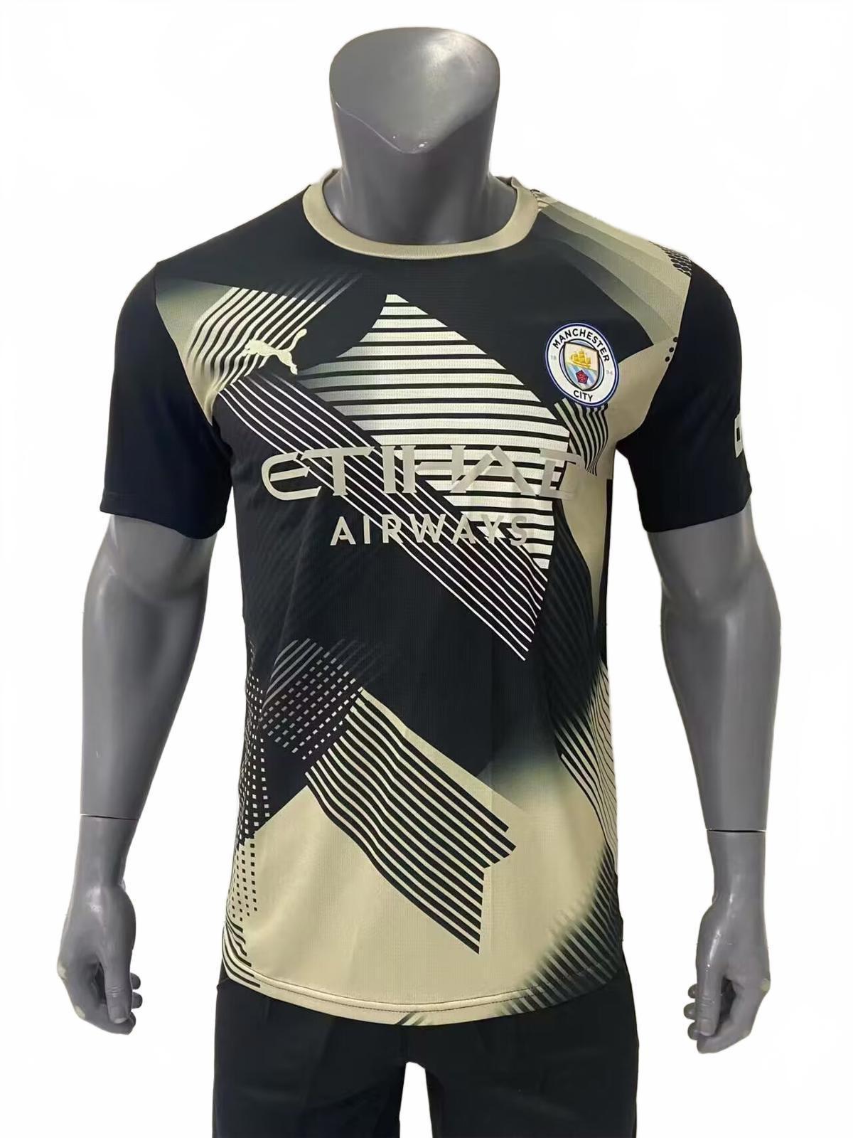 Manchester City 25/26 Puma Concept Jersey - Geometric Black & Beige