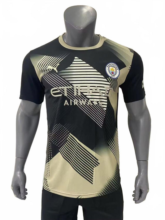 Manchester City 25/26 Puma Concept Jersey - Geometric Black & Beige