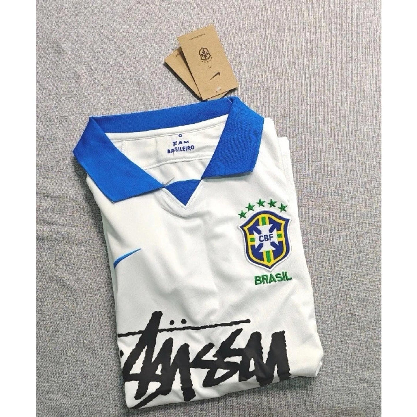 Brazil x Stussy Nike Fashion Collab Concept Jersey - White