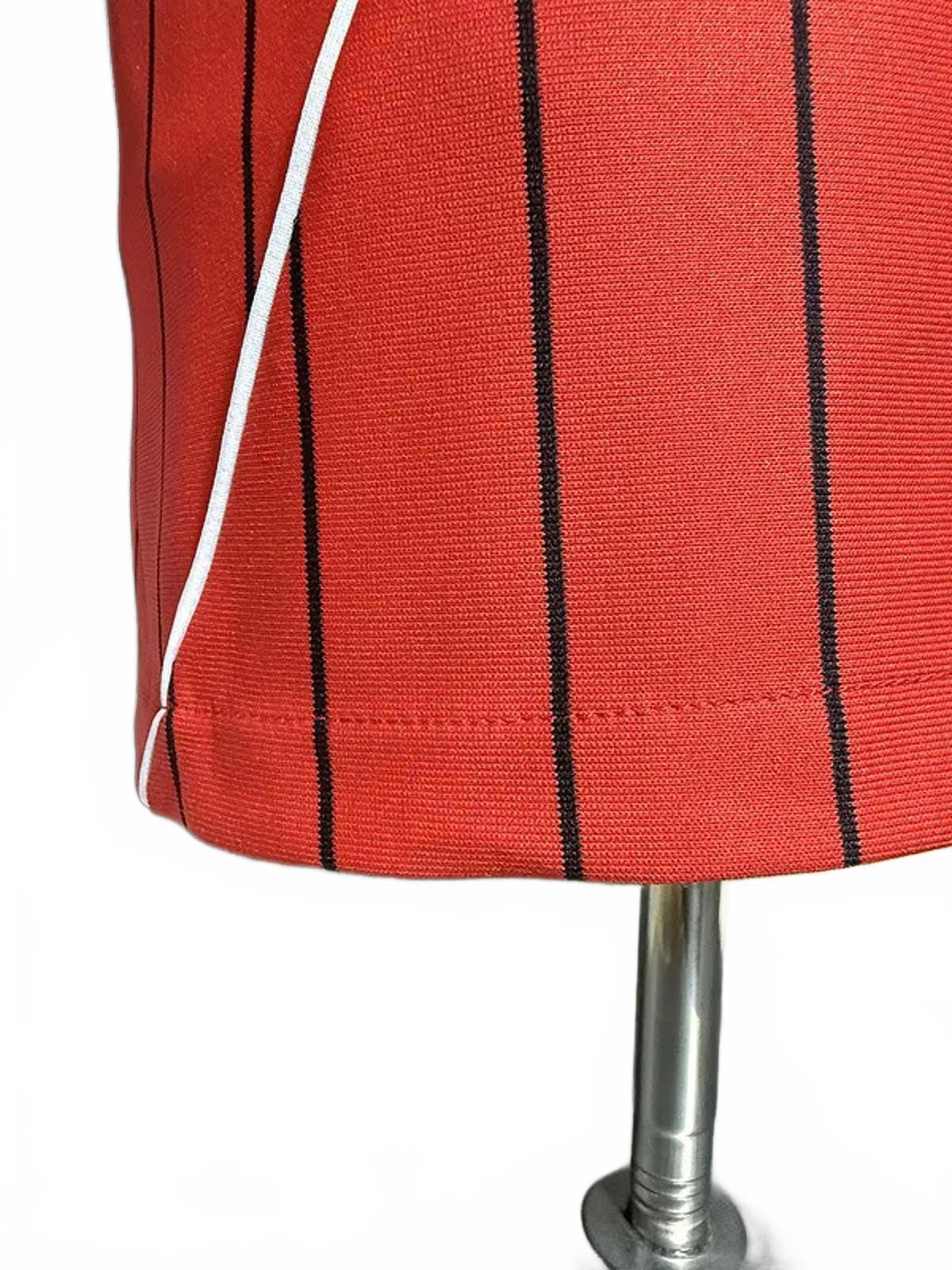 Manchester United 25/26 Adidas Baseball Jersey - Red Pinstripe