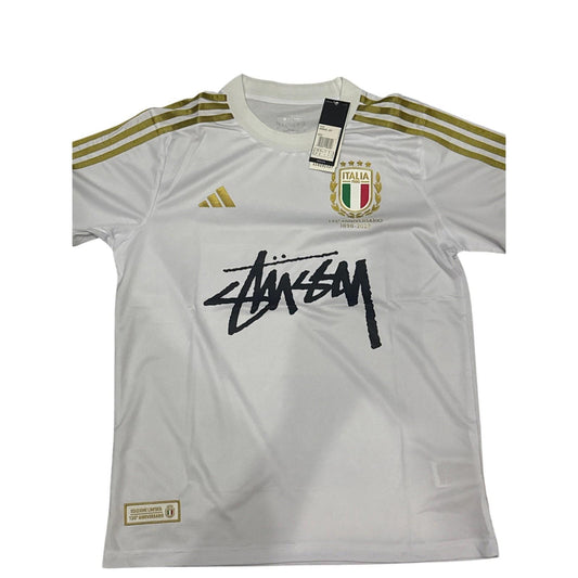 Italy x Stüssy Fashion Collab 125 Year Edition - White & Gold - Size Small