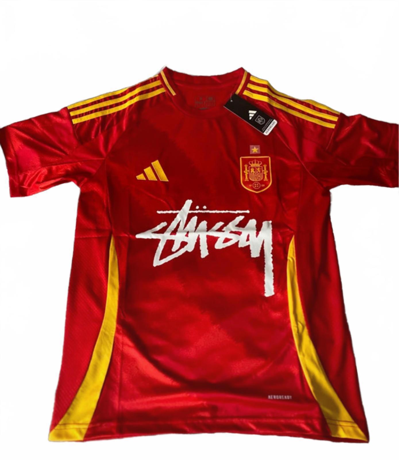 Spain x Stüssy Fashion Collab Home Jersey - Red - Size Small
