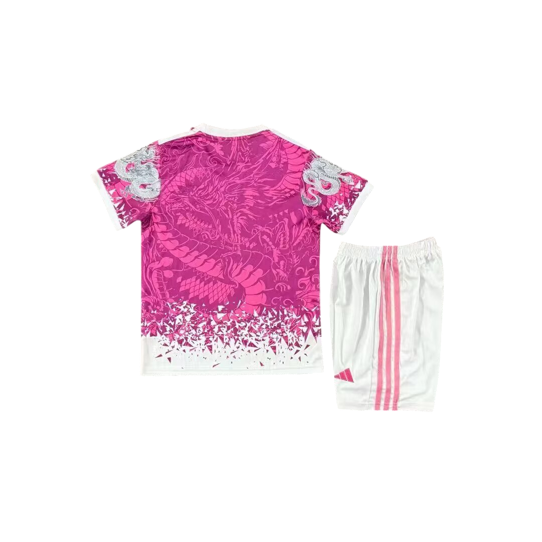 Real Madrid 25/26 Adidas Kids Special Edition Kit - Pink & White - Inc Socks