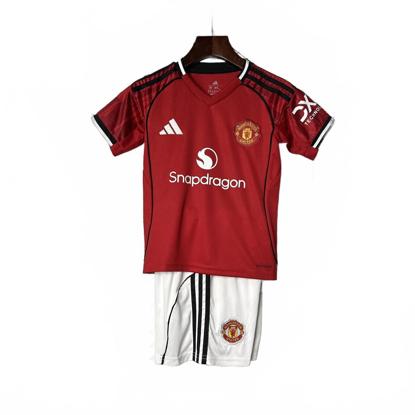 Manchester United 25/26 Adidas Kids Home Kit - Inc Socks