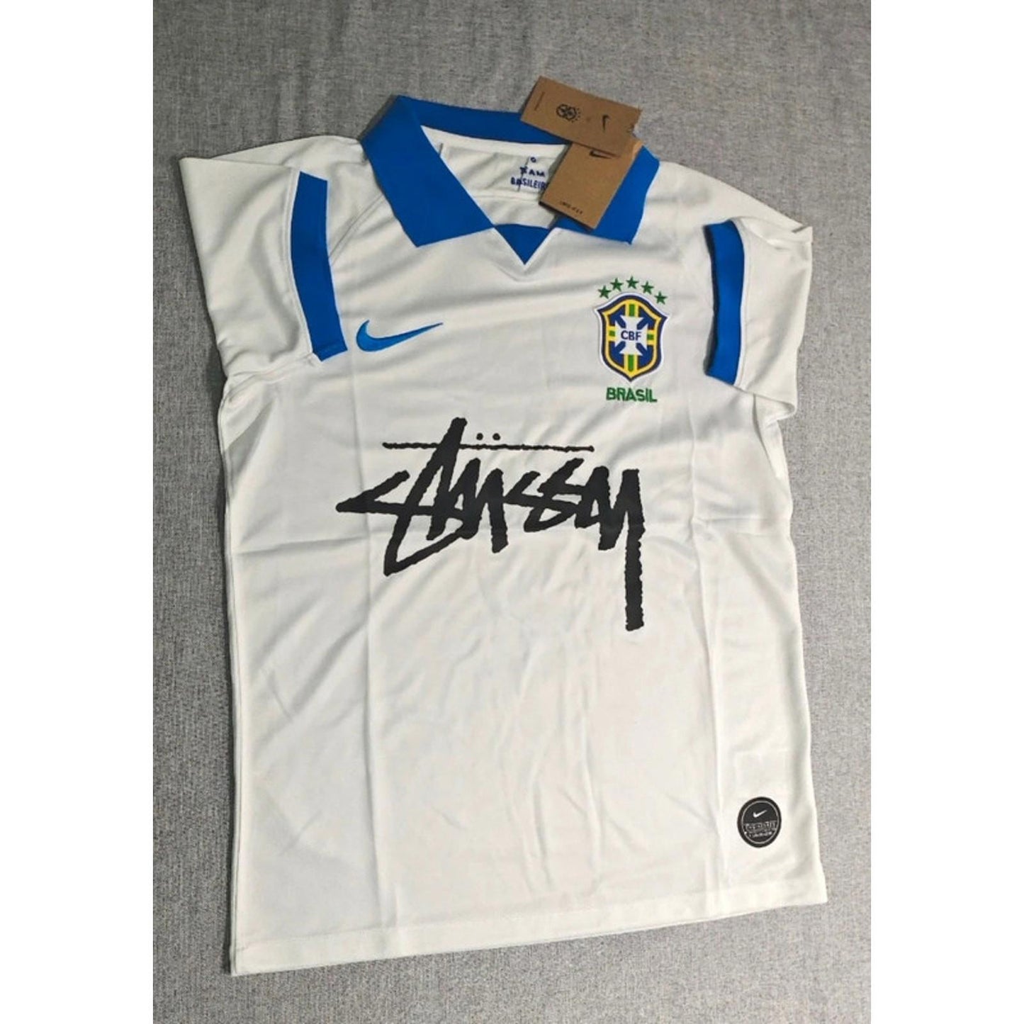 Brazil x Stussy Nike Fashion Collab Concept Jersey - White