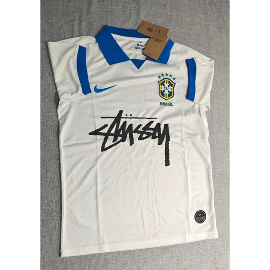 Brazil x Stussy Nike Fashion Collab Concept Jersey - White