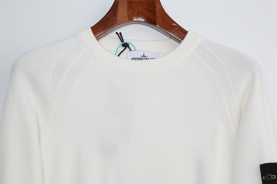 Stone Island Virgin Wool Crew Neck Sweater