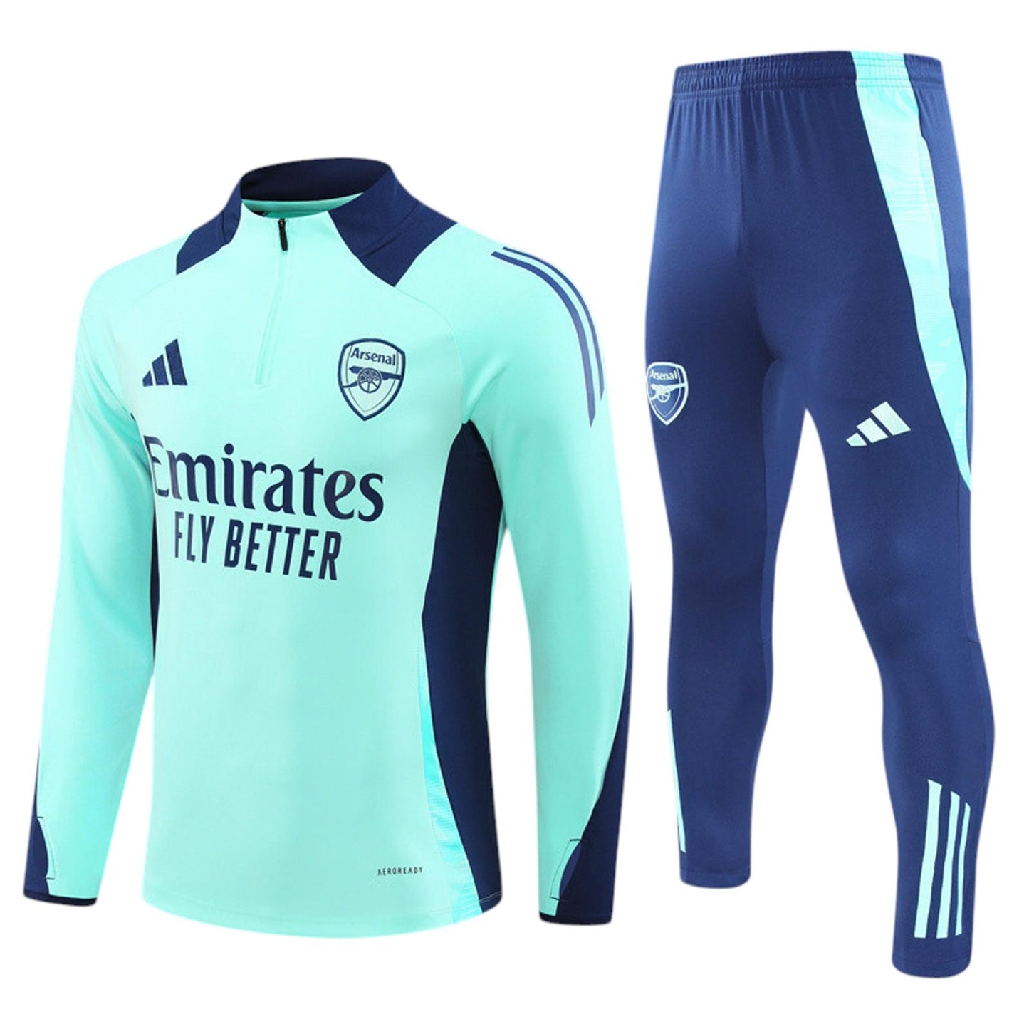 Arsenal Adidas Kids Tracksuit - Light Blue & Navy
