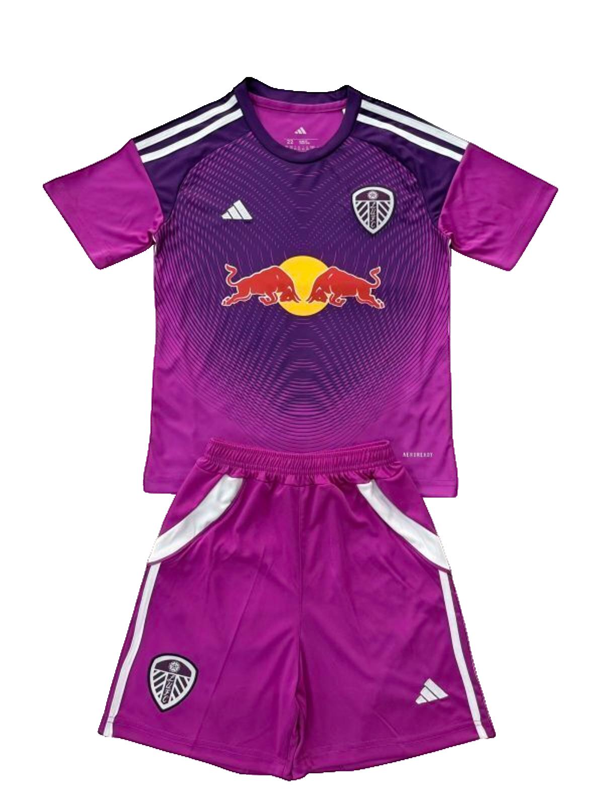 Leeds United 25/26 Kids Goalkeeper Kit - Purple - Inc Socks