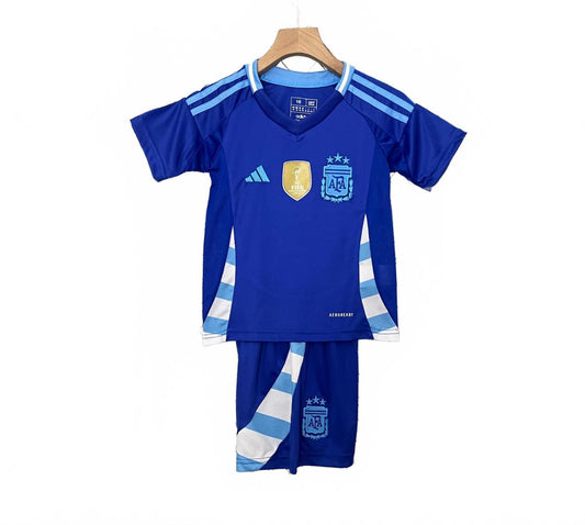 Argentina 2024 Kids Adidas Away Kit - Blue - Inc Socks
