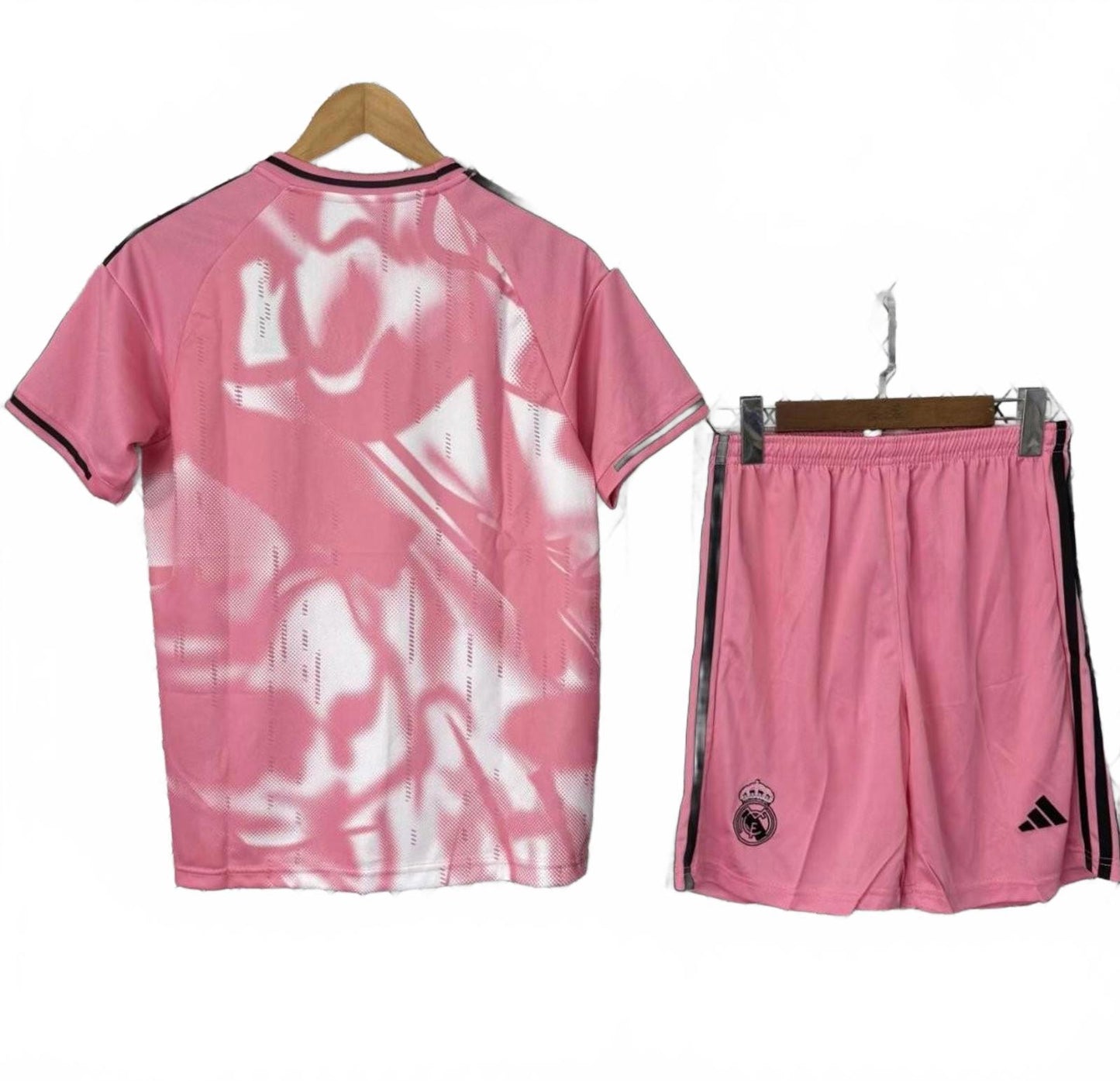 Real Madrid 25/26 Adidas Kids Special Kit - Pink -  Inc Socks