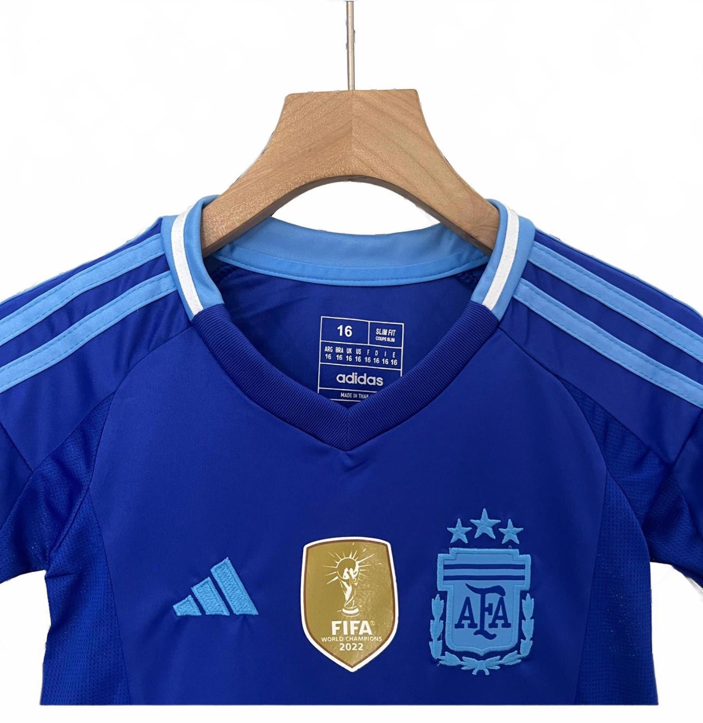 Argentina 2024 Adidas Kids Away Kit  - Blue - Inc Socks