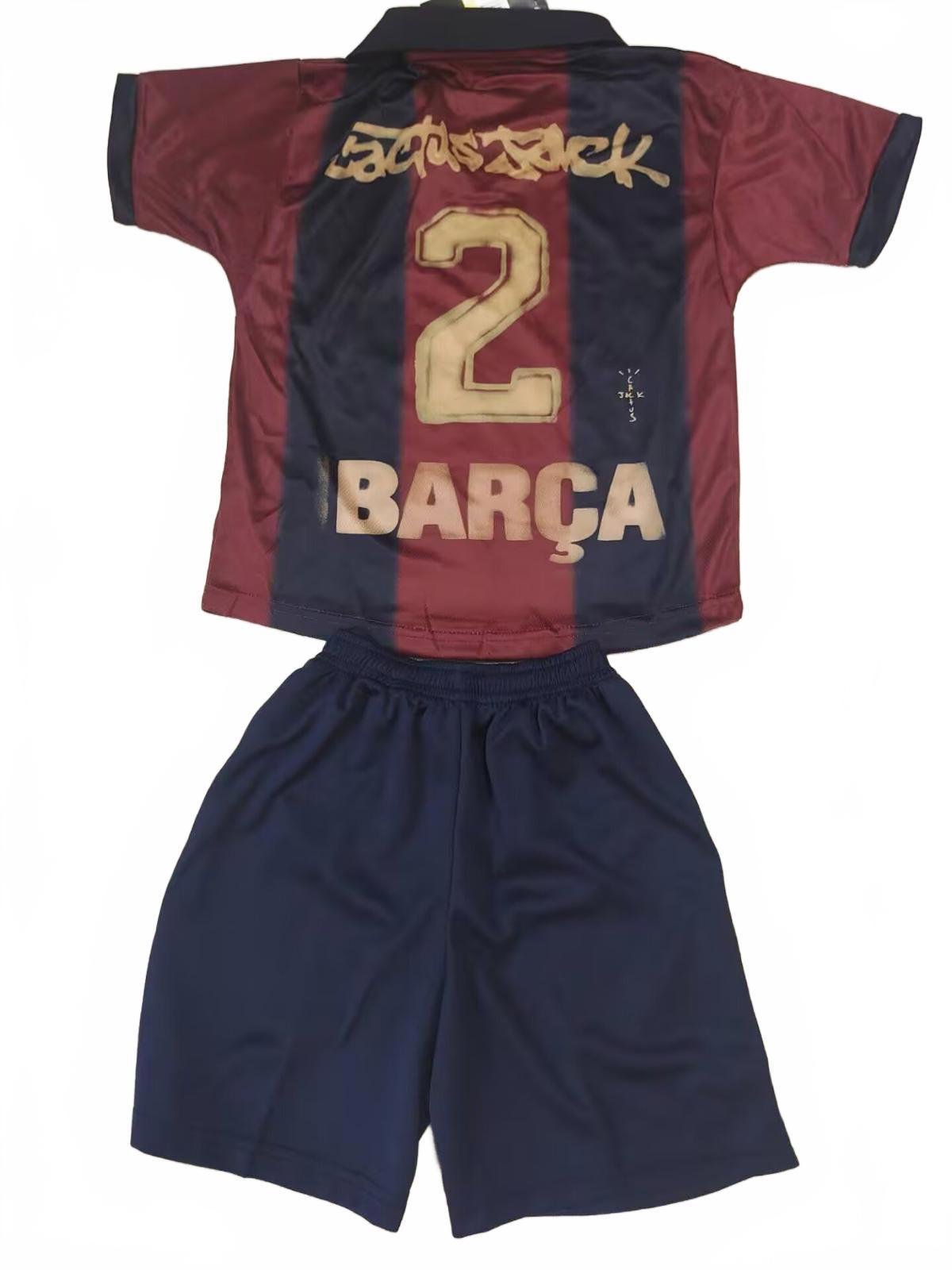 Barcelona 25/26 Nike Kids Retro Kit - Maroon - Inc Socks