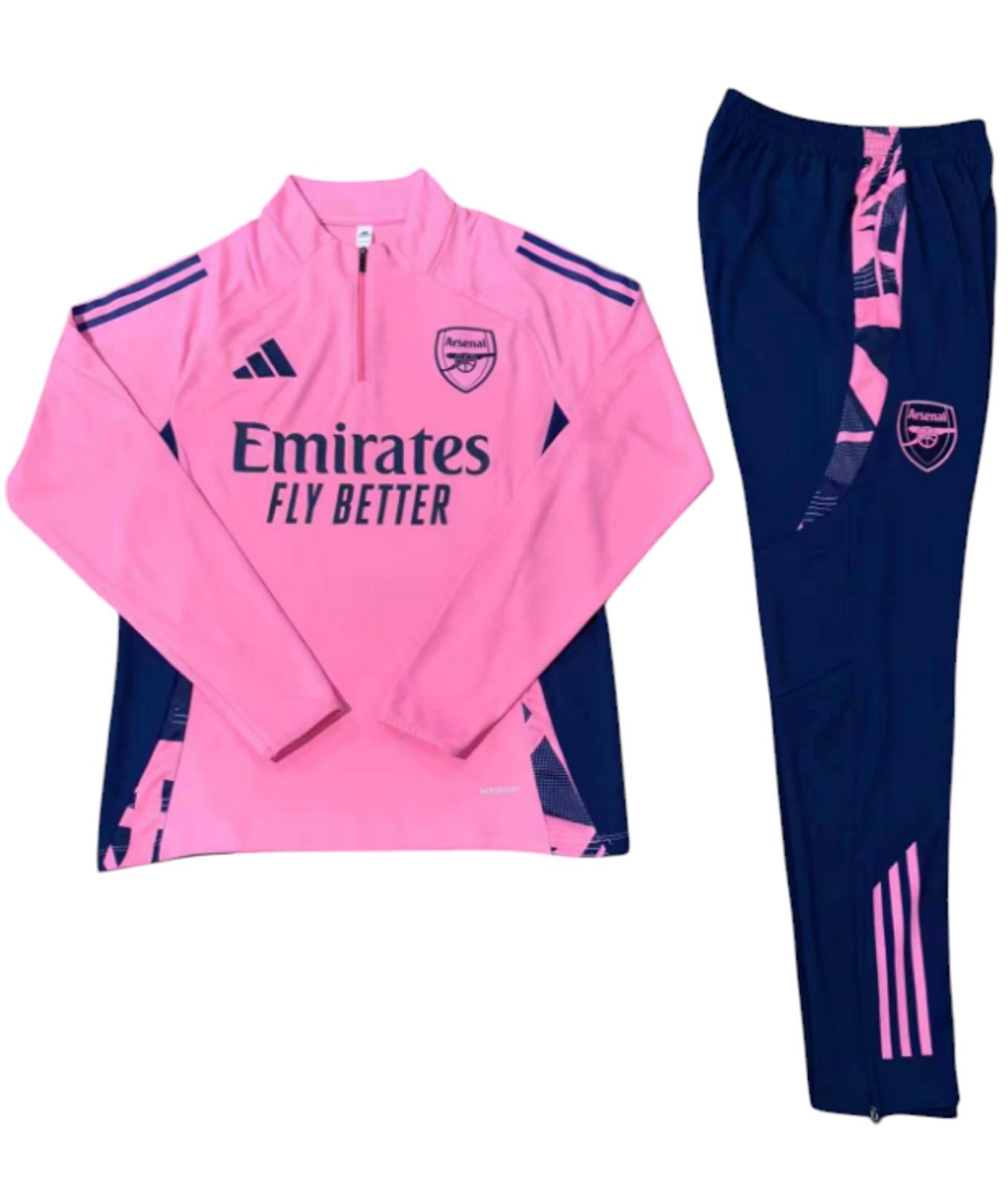 Arsenal Adidas Kids Tracksuit - Pink & Navy