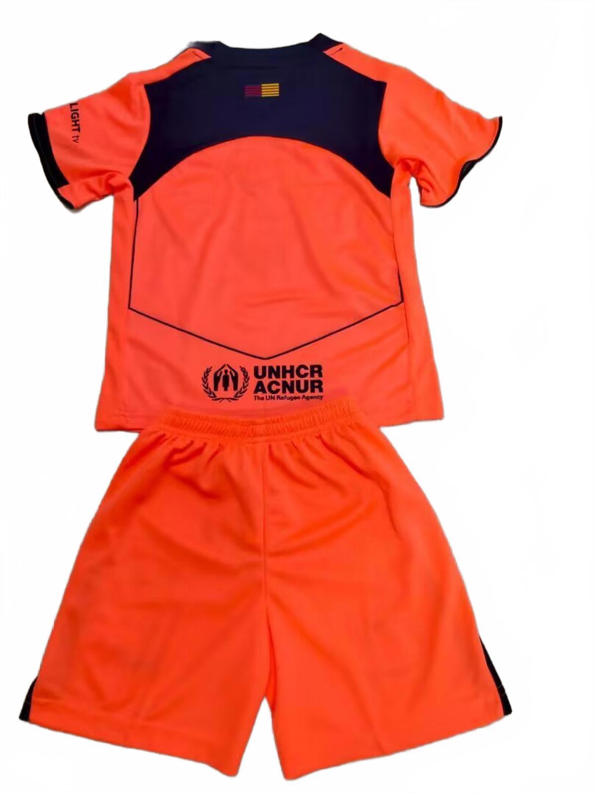 Barcelona 25/26 Nike Kids Away Kit - Orange - Inc Socks