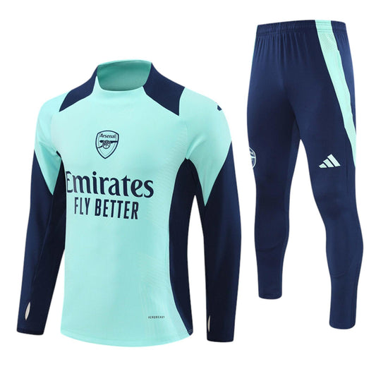 Arsenal Adidas Kids Tracksuit - Turquoise & Navy