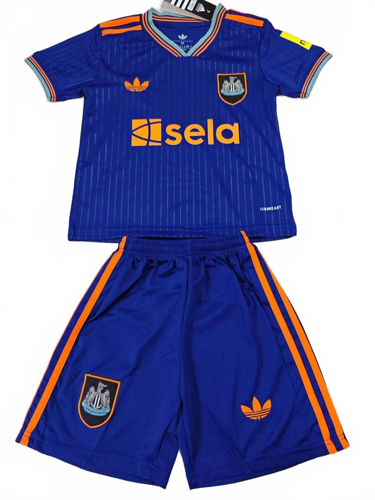 Newcastle 25/26 Adidas Kids Third Kit - Blue - Inc Socks