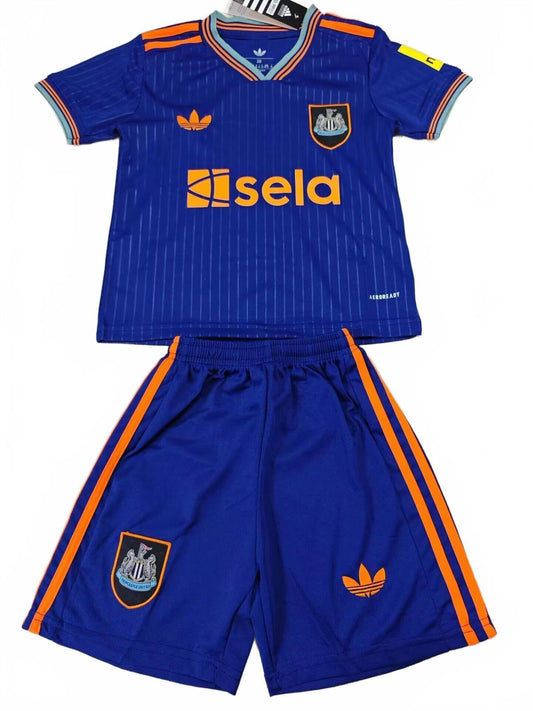Newcastle 25/26 Adidas Kids Third Kit - Blue - Inc Socks