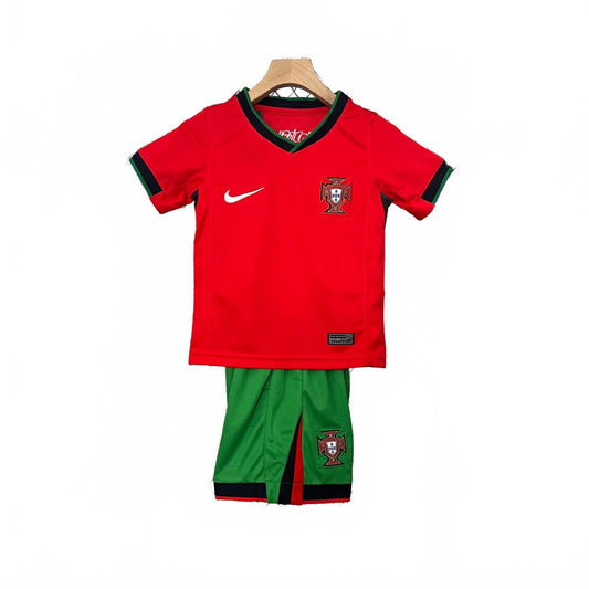 Portugal 2024 Nike Kids Home Kit – Red & Green - Inc Socks